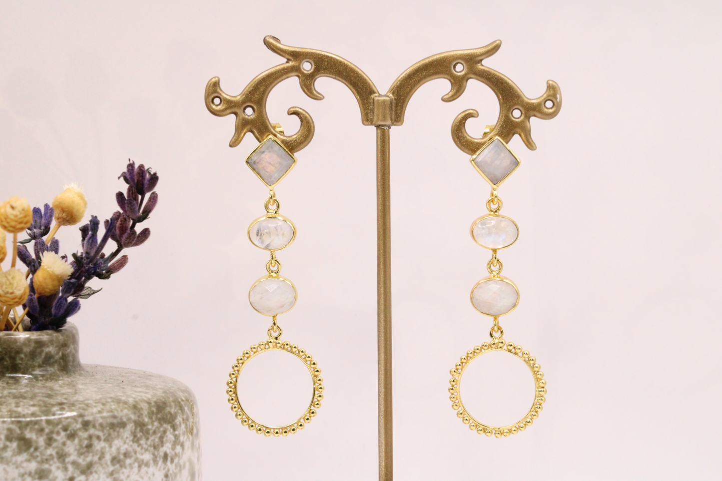 Boucles d’oreilles en acier inoxydable – Beauté naturelle et charme intemporel