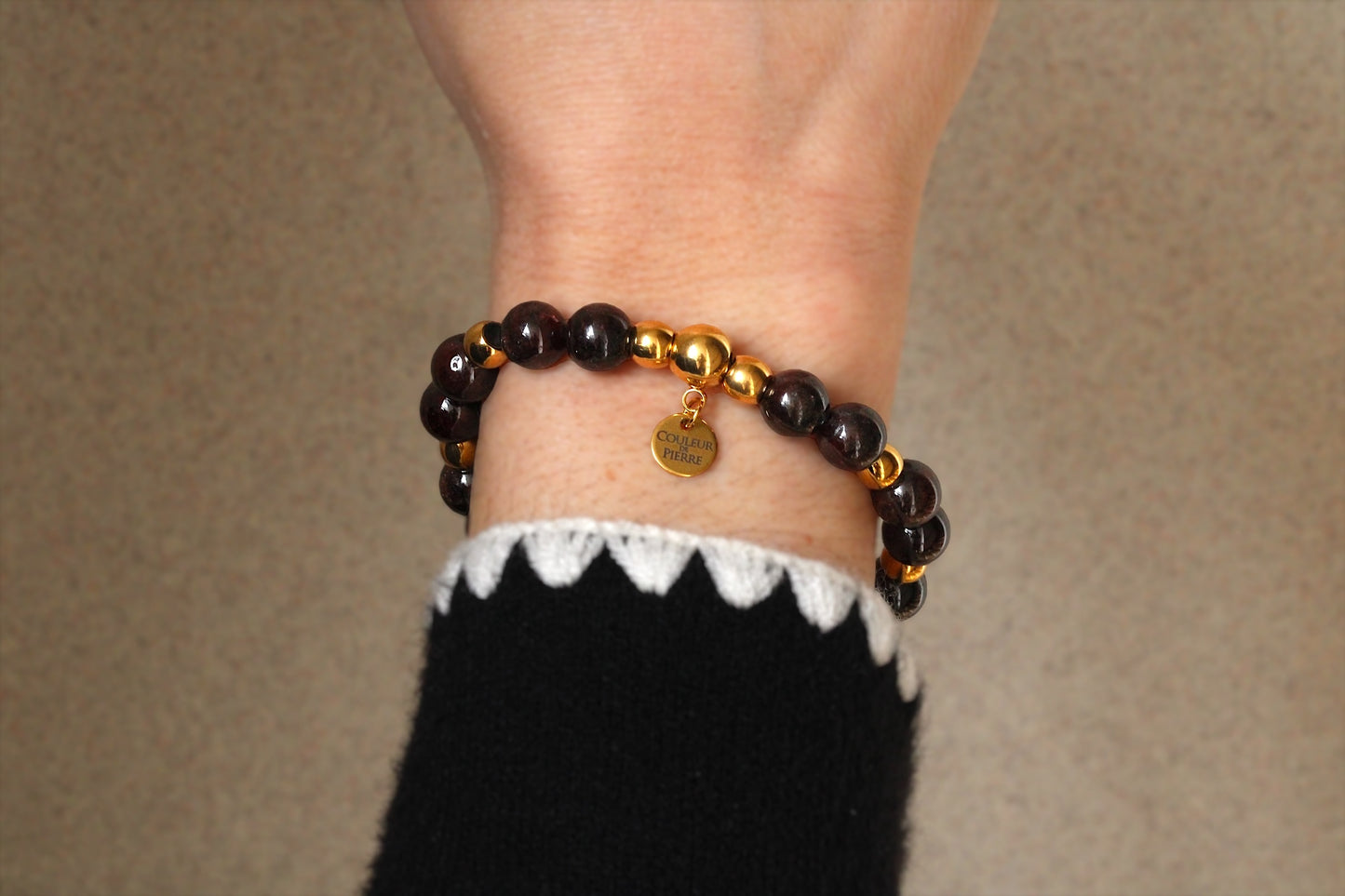 Bracelet Grenat Doré