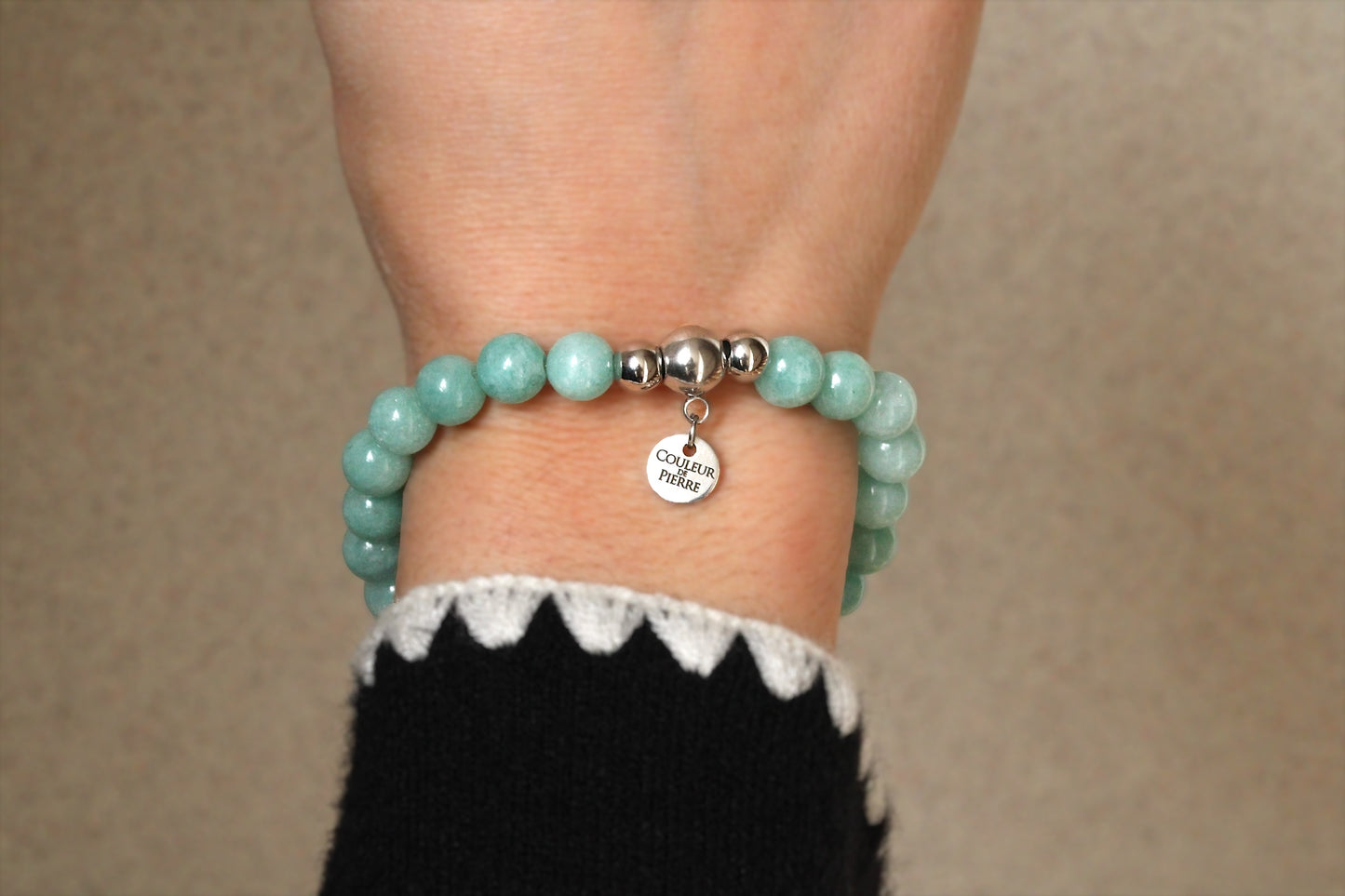 Bracelet Amazonite Argent