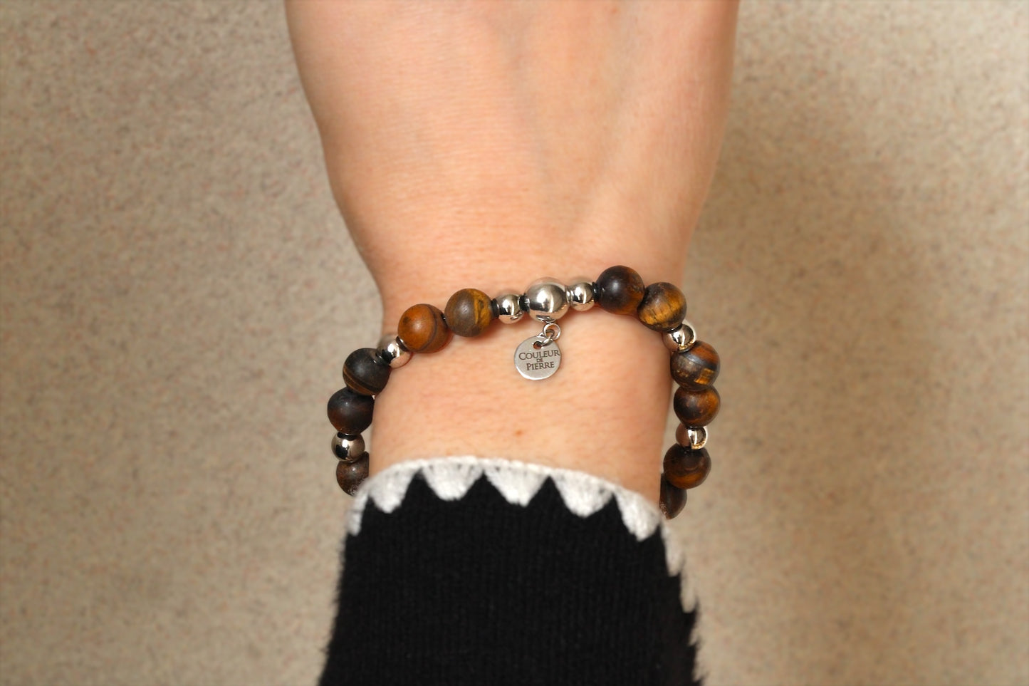 Bracelet Œil de Tigre Argent