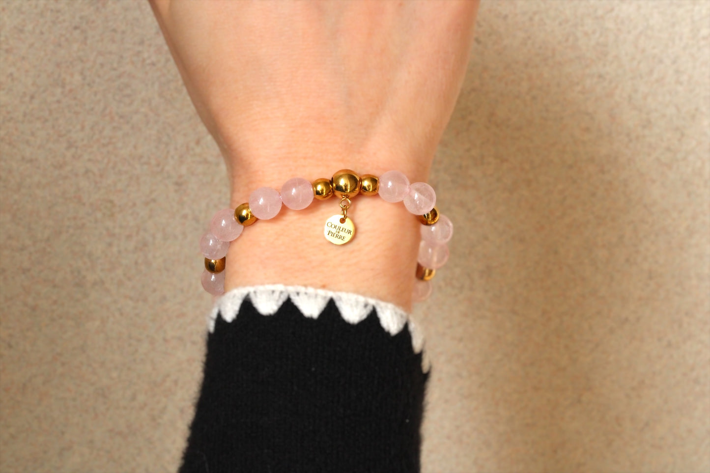 Bracelet Quartz Rose Doré