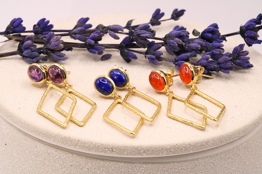 Boucles d’oreilles en acier inoxydable  – Charme et bienfaits naturels