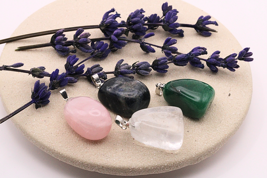 Pendentif pierre roulée en pierres naturelles